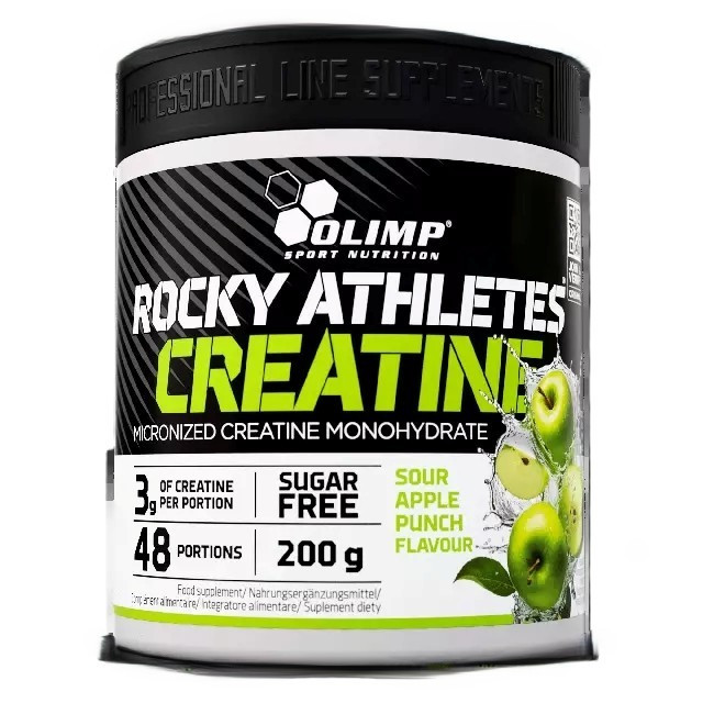 Креатин моногидрат Olimp Rocky Athletes Creatine 200 г, Apple punch Луцк - изображение 1