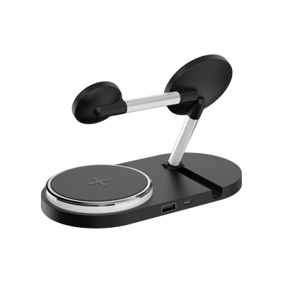 Зарядний пристрій Armorstandart Wireless Charging H102 3 in 1 Magnetic Black (ARM78103) Вінниця - фото 2
