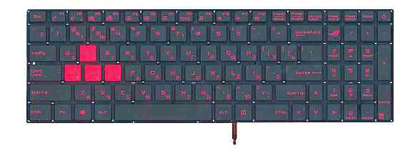 Клавиатура для ноутбука Asus ROG (GL702) с подсветкой (Light), Black, (No Frame) RU Вінниця