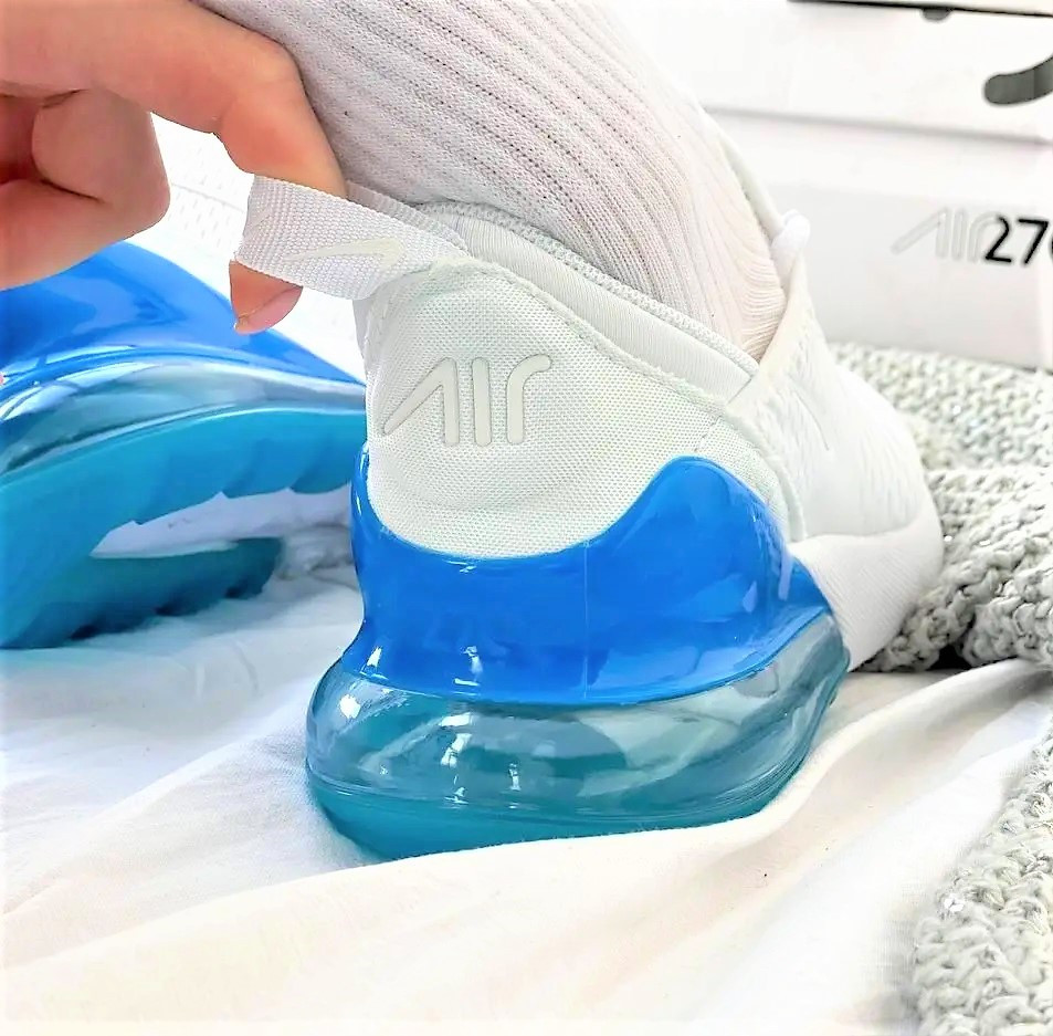 Кроссовки Nike 270 Женские Белые с Амортизацией Синие Голубые Найк (размеры: 36,37,38,39) Днепр - изображение 7