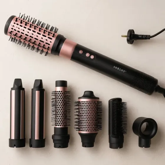 Фен-щітка SK-15018 1000 Вт, 3 в 1, нанокерамічне покриття, шнур 360°, що обертається, 6 насадок Одеса