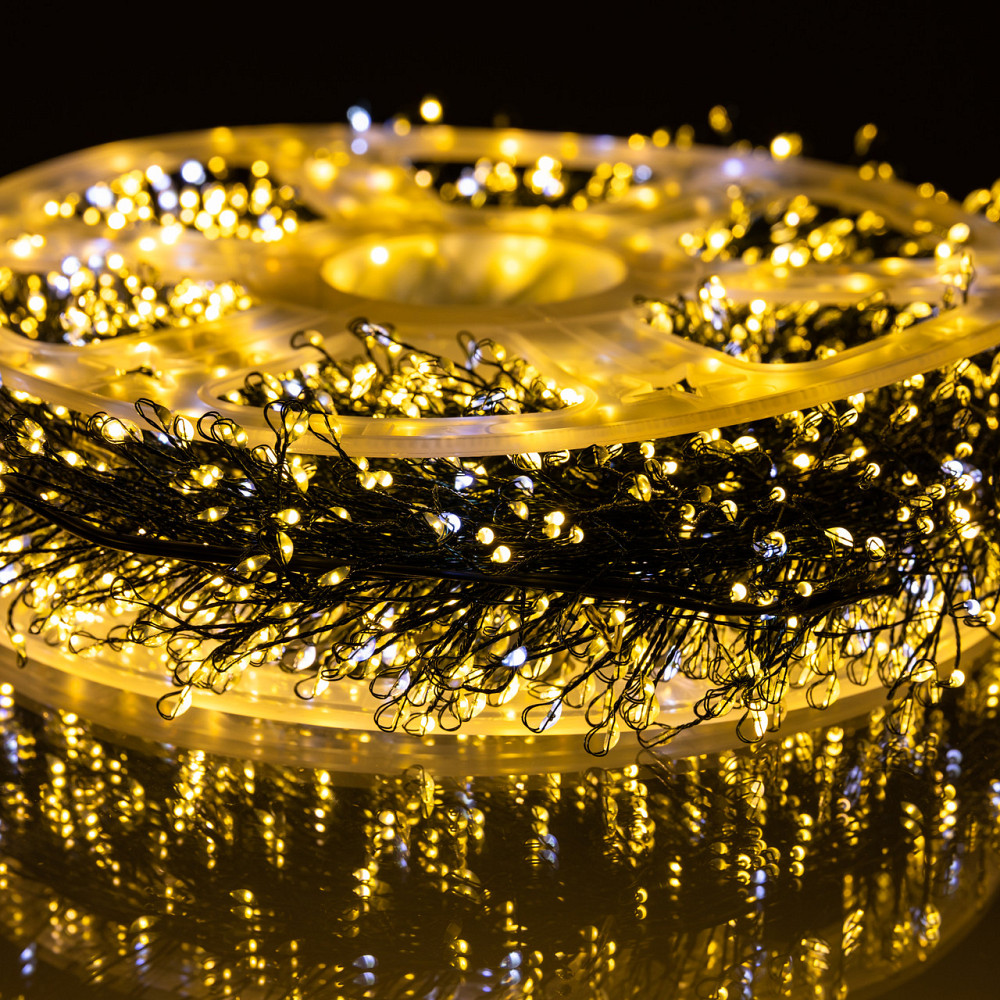Garlando Новорічна гірлянда кімнатна роса 100 м 3000 LED Хвойна лапа зелений провід Жовте сяйво Коломия - фото 2
