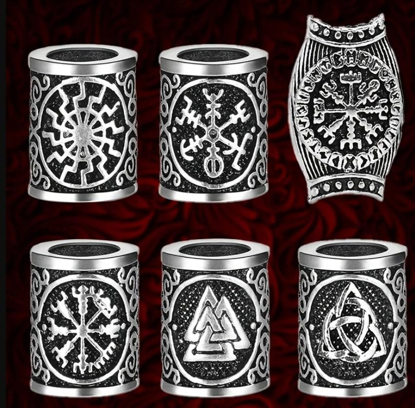 Скандинавские металлические бусины шармы 