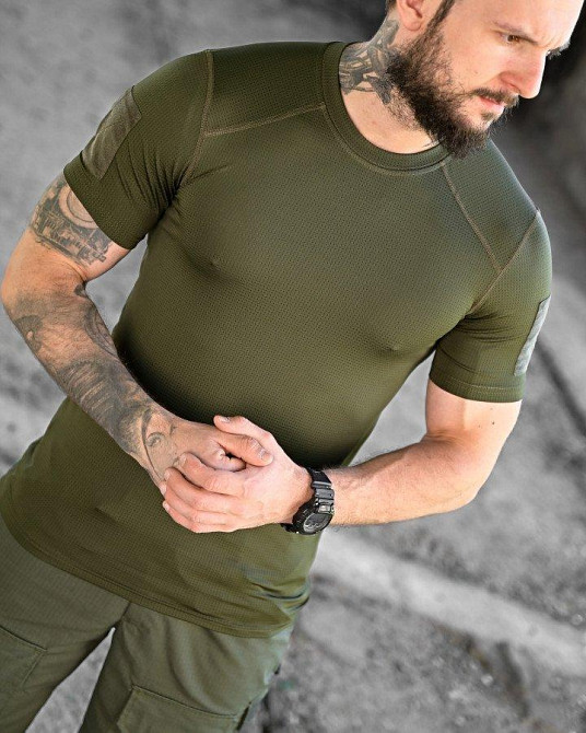 Тактическая потоотводящая футболка samuray Cooltuch oliva Одесса - изображение 6