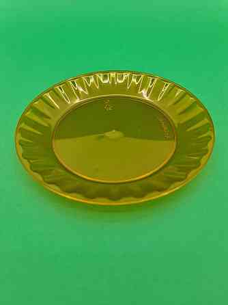 Тарілка одноразова 160 мм Склоподібна Помаранчева (10 шт) Харків