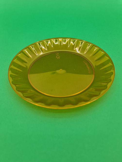 Тарілка одноразова 160 мм Склоподібна Помаранчева (10 шт) Харків - фото 4