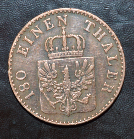 Німеччина 2 пфеннинга 1855год Пруссія. А Полтава