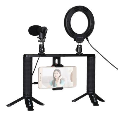 Набор блогера Puluz 4in1 (ring light, mount, phone holder, microphone) (PKT3028) Винница - изображение 1