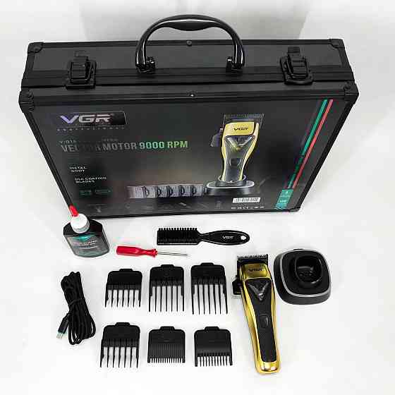 Машинка для стрижки VGR V-015 акумуляторна бездротова професійна YO-959 6 насадок Київ