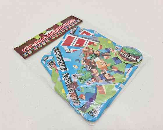 Бумажная гирлянда Майнкрафт ''С днем Рождения'' (1 пачка) Харьков