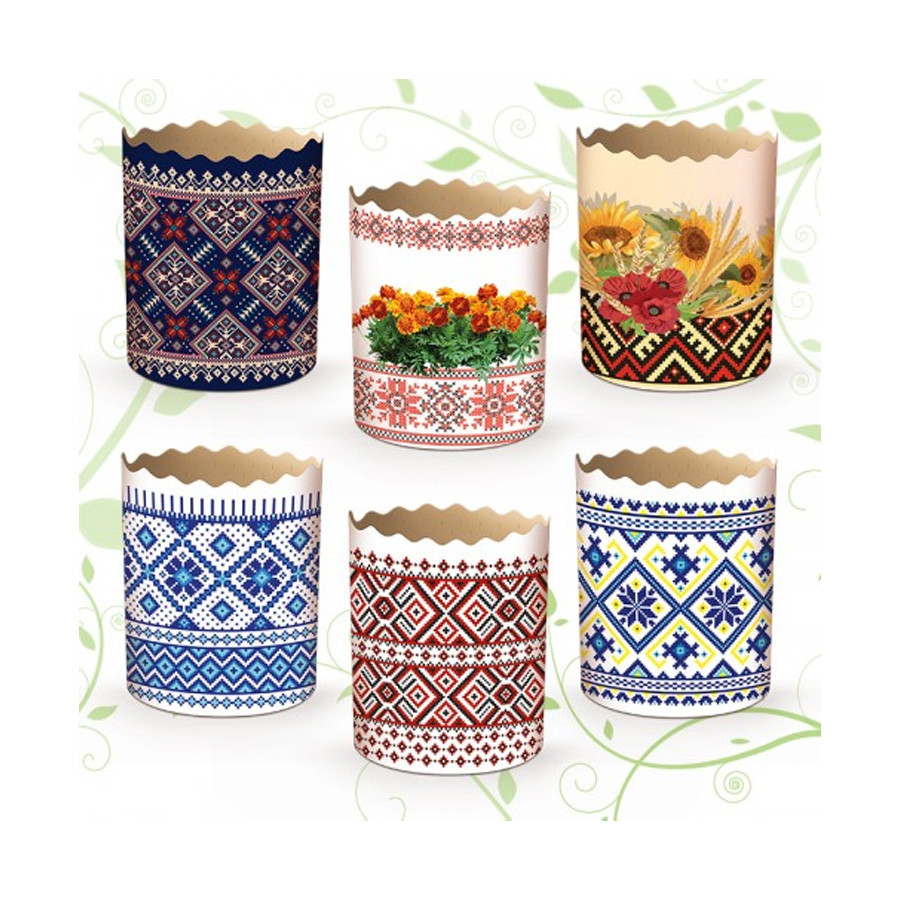 Форма для випікання Великодня паски (85*90) Вишиванка (250 гр) (50 шт.) Харків - фото 2