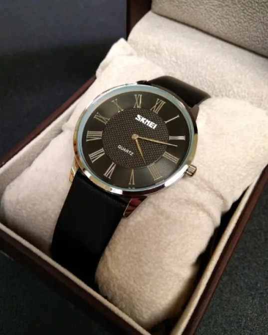 Чоловічий годинник Skmei 9092 Rome (Чорний з чорним циферблатом) Вінниця - фото 7