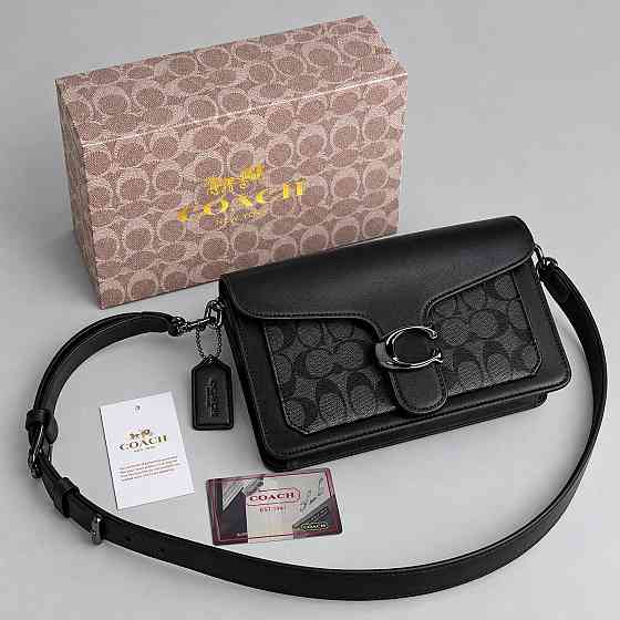 Женская стильная кросбоди Coach Tabby Shoulder light grey Lux Киев