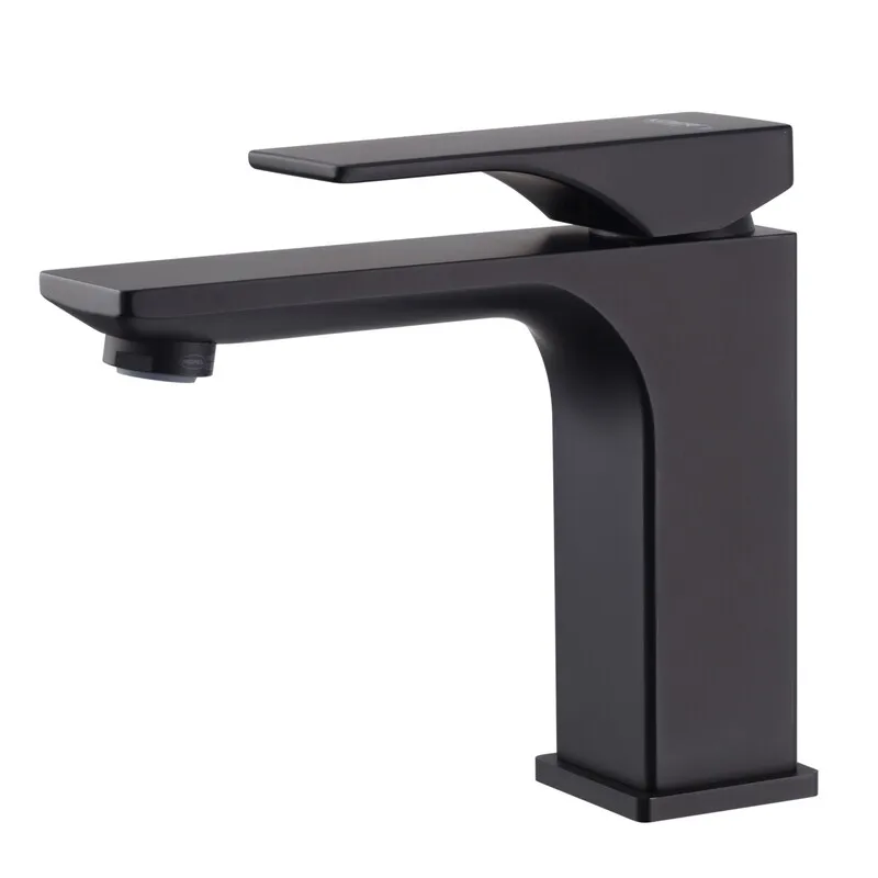 Чорний змішувач для умивальника Koer KB-10010-05 (KR3479) Харків - фото 1