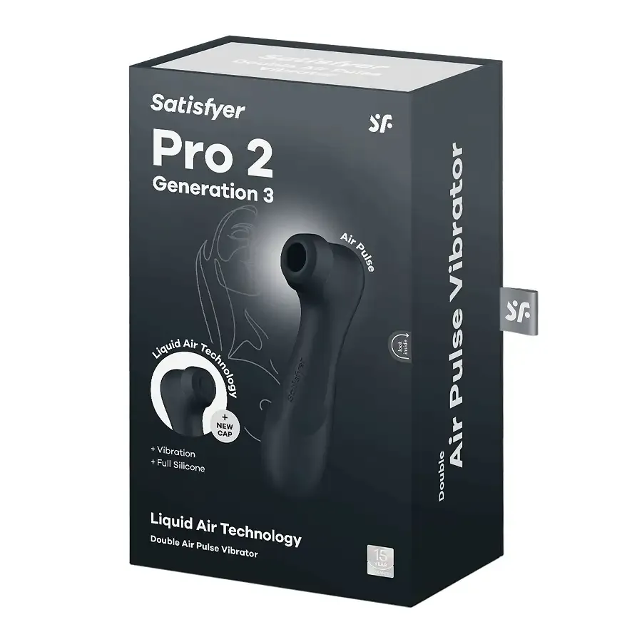 Вакуумний кліторальний стимулятор Satisfyer Pro 2 Generation 3 with Liquid Air Dark Grey Львів - фото 6