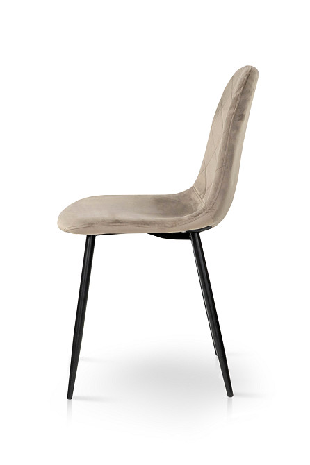 Стілець Ембер-L, чорний/ велюр бежевий Киев - изображение 8