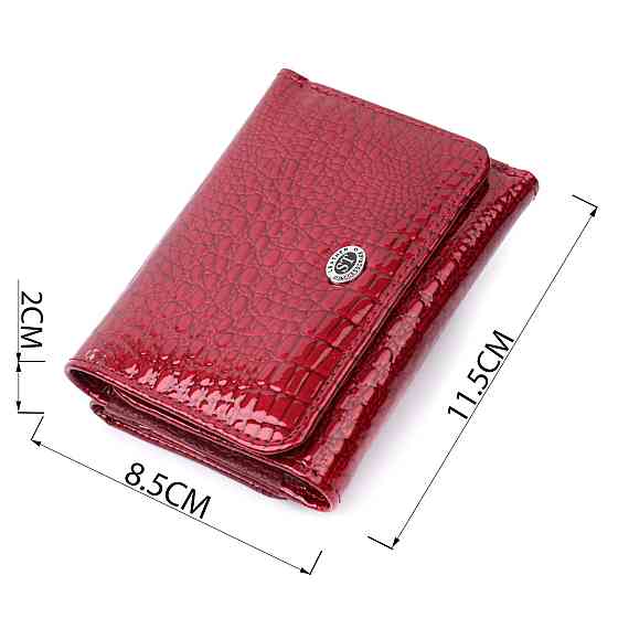 Стильний жіночий фактурний гаманець із натуральної шкіри ST Leather 22731 Червоний Київ