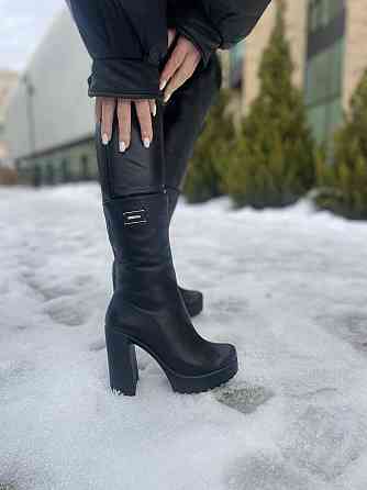 Напівчоботи жіночі ARLETT чорні натуральна шкіра зима 36р. (5340) Коломия