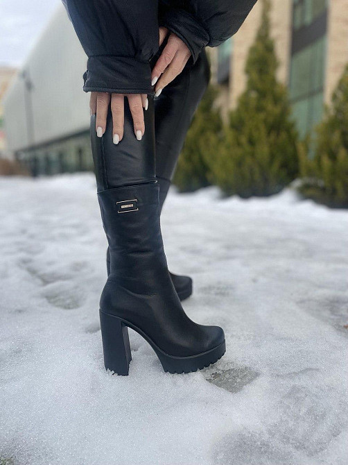 Напівчоботи жіночі ARLETT чорні натуральна шкіра зима 36р. (5340) Коломия - фото 6