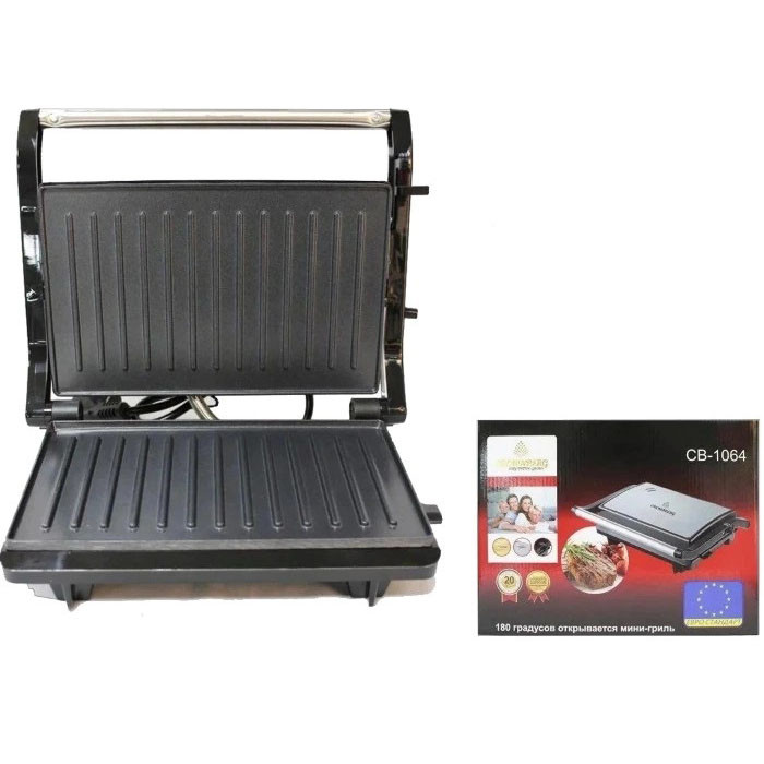 Кухонний гриль для м'яса, Електрогриль настільний для дому, Гриль електричний сендвічниця YT-46 Львів - фото 17