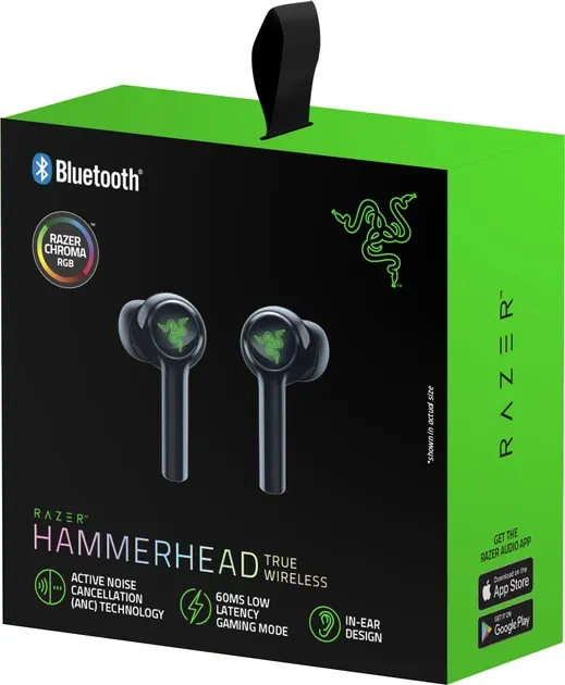Беспроводные наушники Razer Hammerhead True Wireless, с ANC RGB-подсветкой Bluetooth черные RZ12-03820100-R3G1 Киев - изображение 9
