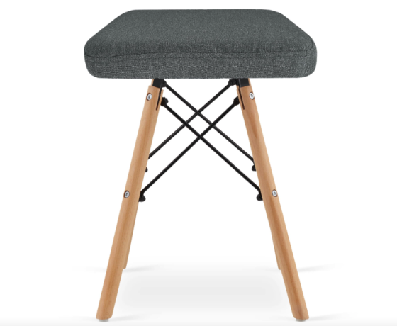 Табурет Leobert Werk квадратний з дерев'яними ніжками сірий Київ