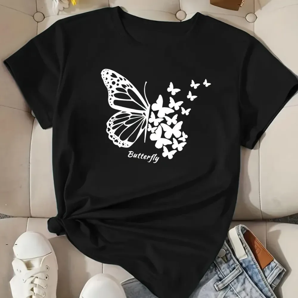 Футболка женская с принтом  42 Черная 2664082636 Днепр - изображение 1