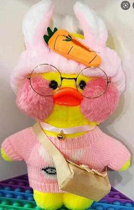 Качка Лалафанфан Уточка в окулярах Каченя LaLafanfan Мягкая Игрушка. Киев - изображение 1