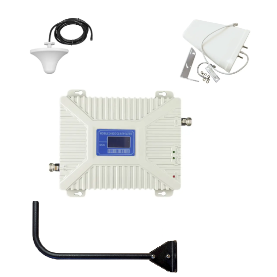 4G Репитер 900/1800/2100 МГц с кронштейном и антенной 10 дБ для усиления сигнала мобильной связи и интернета Киев