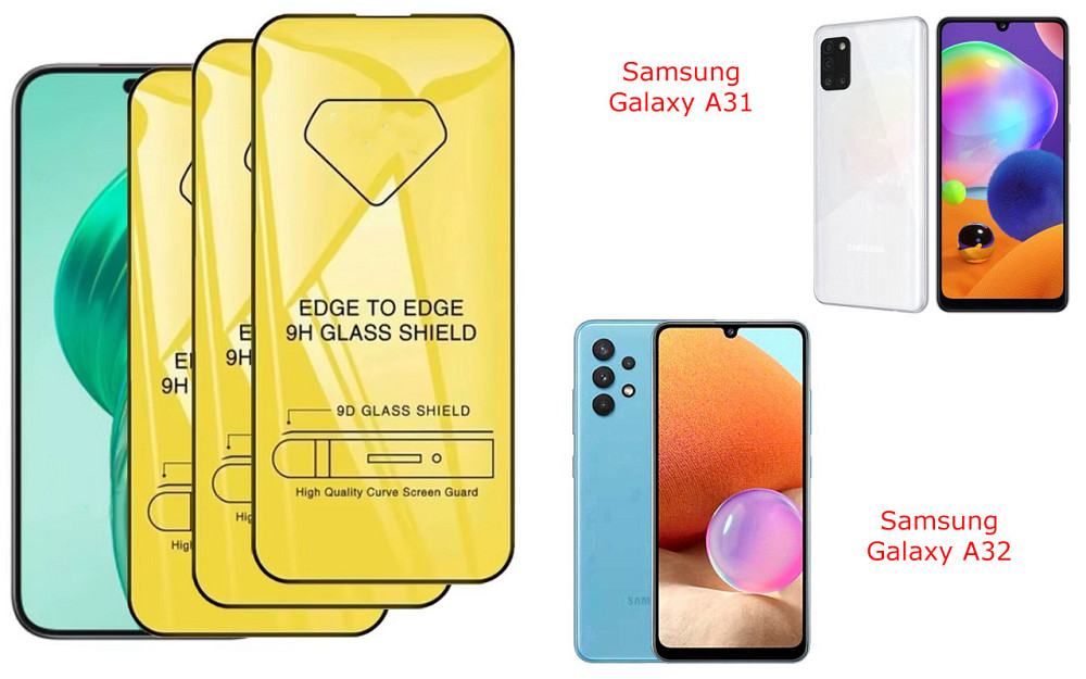 Захисне скло DefenzoGlass для Samsung Galaxy A31, Galaxy A32 – подвійна міцність Київ - фото 1