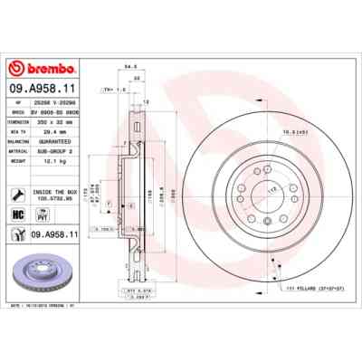 Тормозной диск Brembo 09.A958.11 Винница