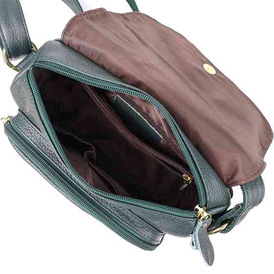 Повседневная женская сумка из натуральной кожи Зеленый (Vintage) Киев