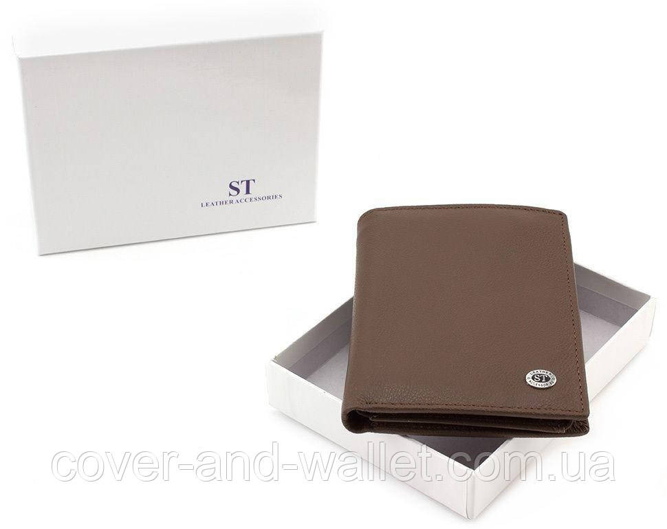 Шкіряний чоловічий вертикальний гаманець на магнітах ST 2 Київ - фото 7