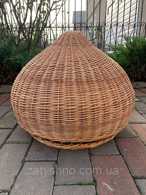 Кругла люстра з лози підвісна Київ - фото 3