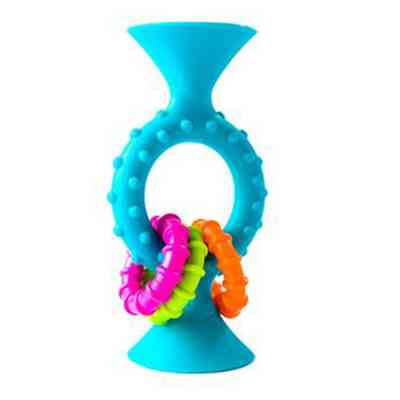 Погремушка Fat Brain Toys прорезыватель на присосках pipSquigz Loops бирюзовый (F166ML) Винница