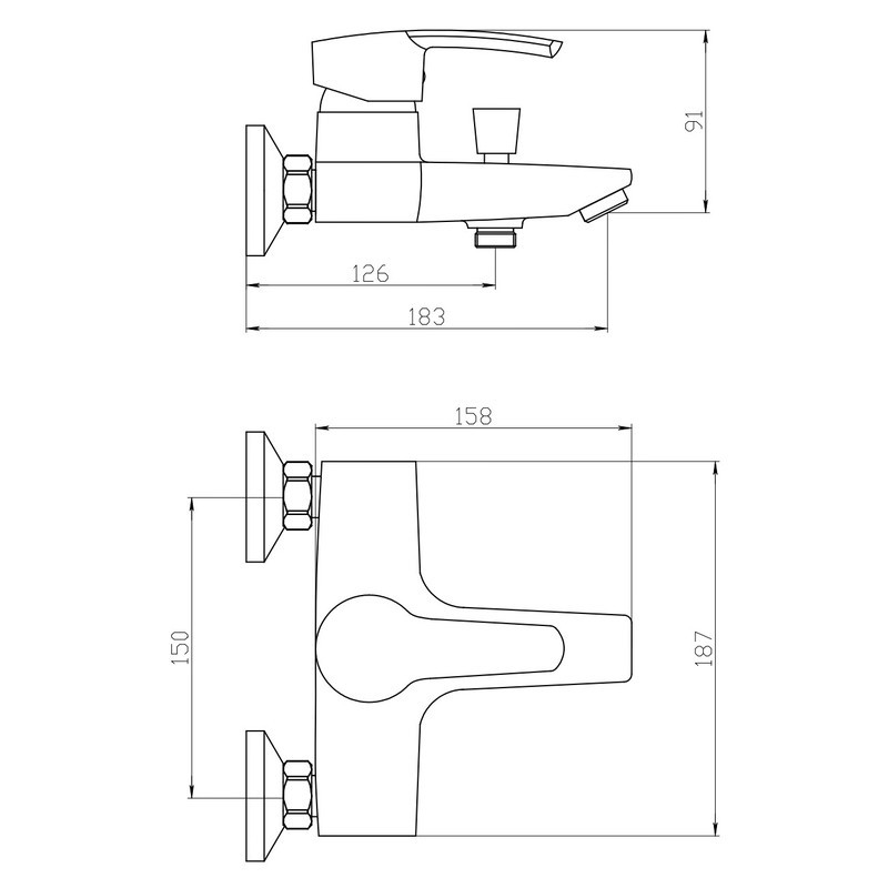 Смеситель для ванны Mixxus Pamela 009 (MI6261) Киев - изображение 2