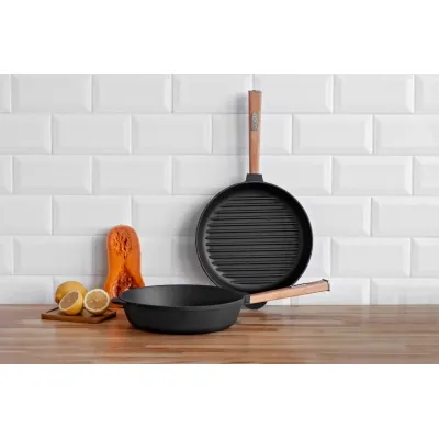 Сковорода Brizoll Optima чавунна Гриль з ручкою 280х50 мм (O2850G-P) Винница - изображение 3