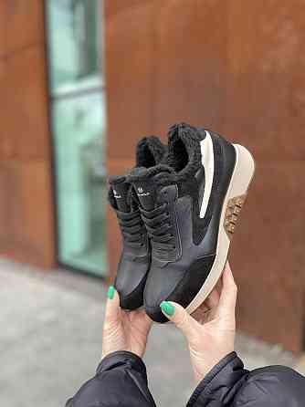 Ditas Кроссовки женские DITAS черные+кофе натуральная кожа+замша зима 38р.39р.40р.41р. (5292) Коломыя