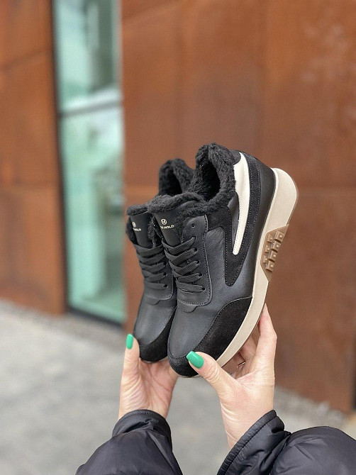 Ditas Кроссовки женские DITAS черные+кофе натуральная кожа+замша зима 38р.39р.40р.41р. (5292) Коломыя - изображение 4