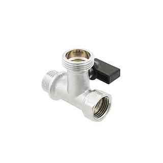 Кран проходной трехходовой 1/2''х3/4''х1/2'' RAFTEC Харьков