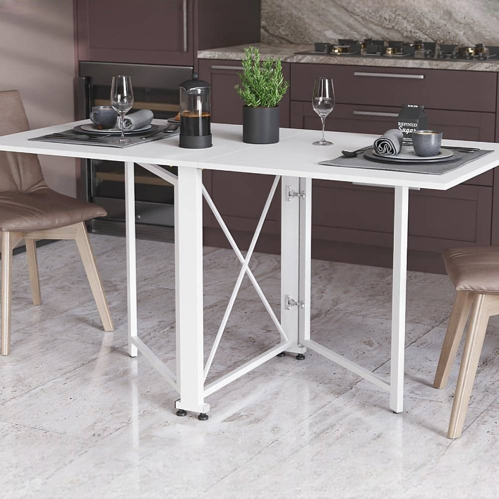 Стіл-книга трансформер Оріон 2 Ferrum-decor 750x1520x730 Білий метал ДСП Біле 16 мм (FRD-104590) Дніпро - фото 1