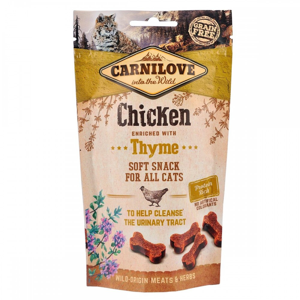 Лакомство Carnilove Cat Semi Moist Snack для кошек, курица и тимьян, 50 г Винница - изображение 1