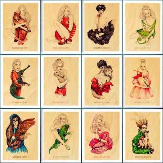 Авторский блокнот Woman Secrets деревянная обложка Винница