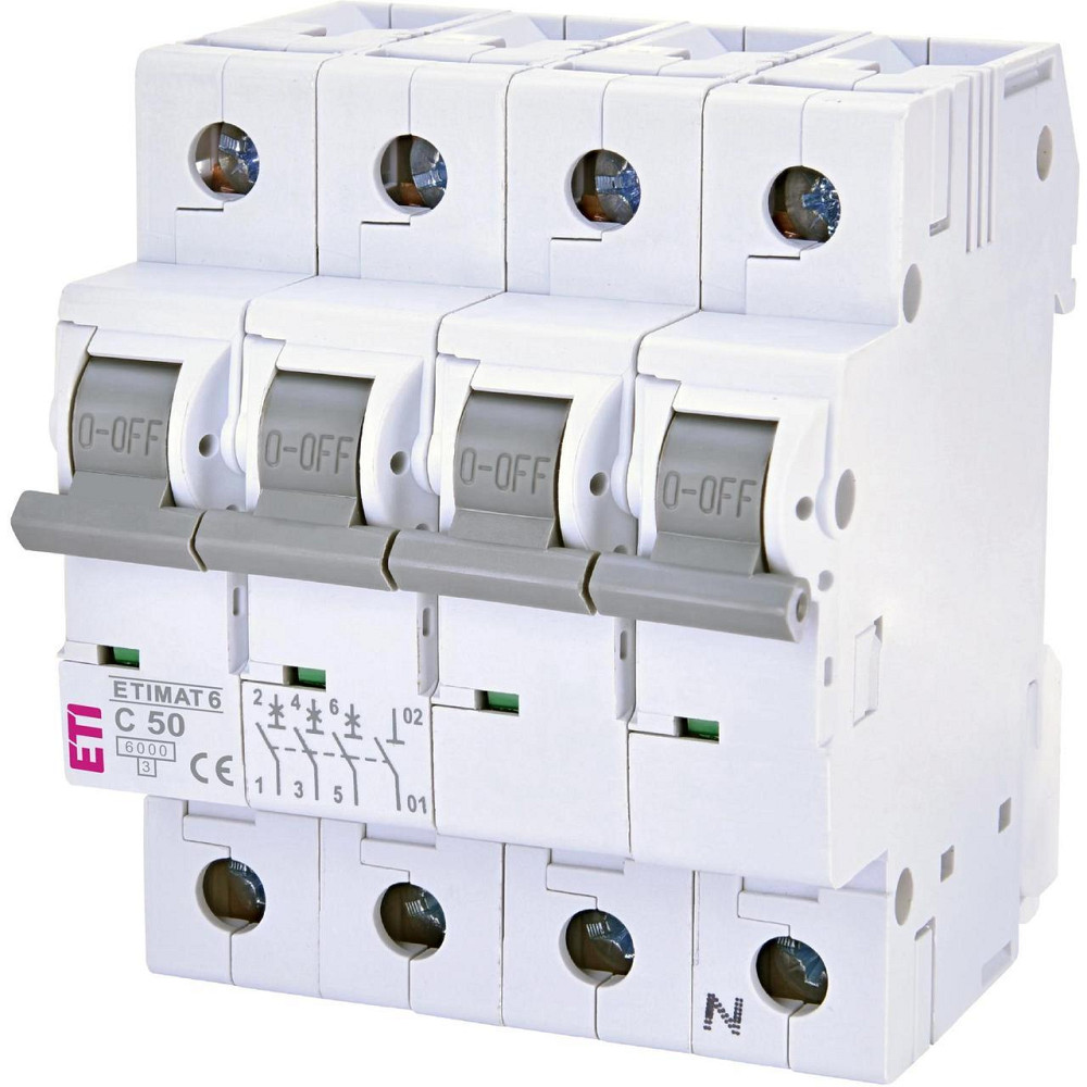 Автоматичний вимикач ETI ETIMAT 6 3p+N C 50 А (6 kA) (2146521) ( 26313 ) Харків - фото 1