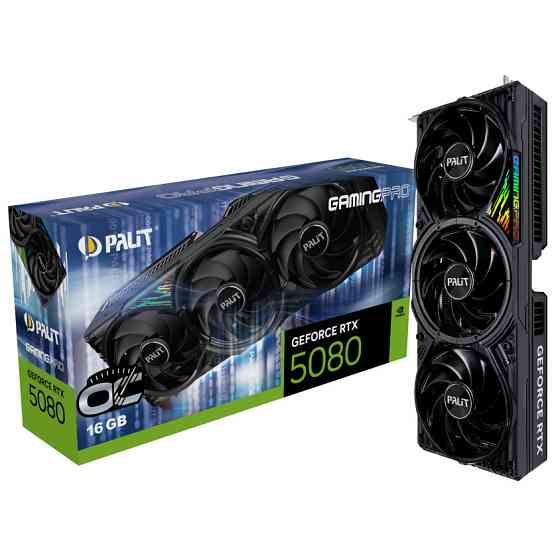 Відеокарта GF RTX 5080 16 GB GDDR7 GamingPro OC Palit (NE75080S19T2-GB2031A) ( Black ) Харків