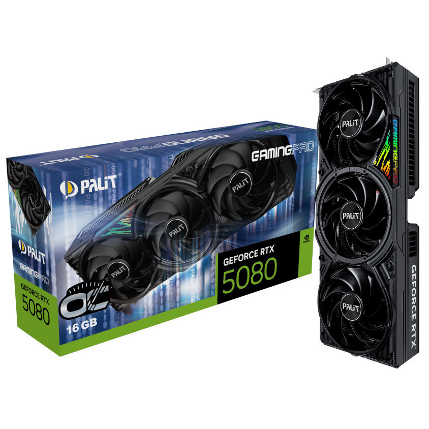 Відеокарта GF RTX 5080 16 GB GDDR7 GamingPro OC Palit (NE75080S19T2-GB2031A) ( Black ) Харків - фото 1