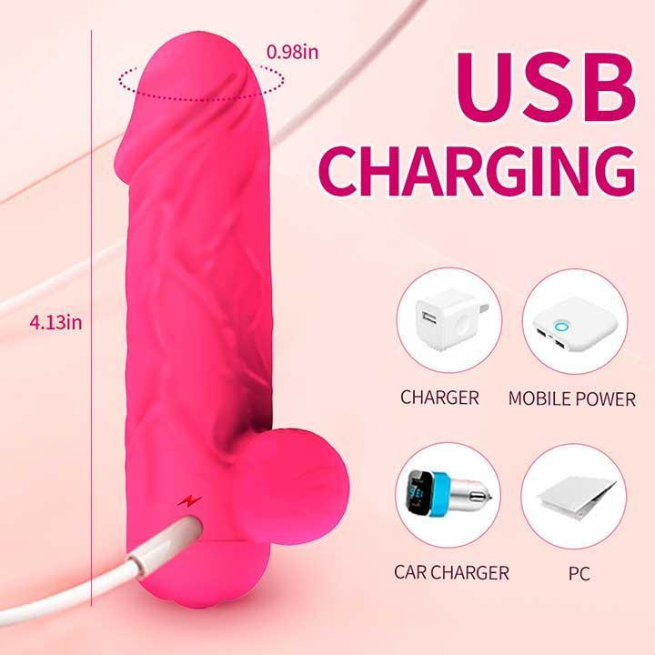 Реалістичний смарт-мінібратор для клітора Love Spouse фуксія — Смарт вібратори Вінниця - фото 6