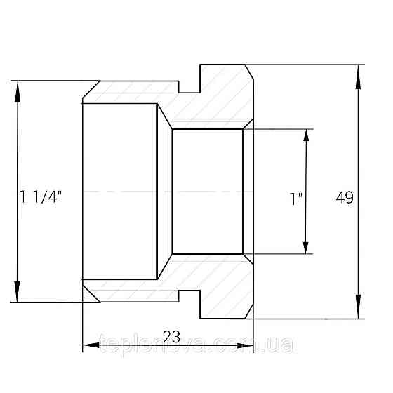 Футорка 1 1/4| х1" НВ нікельована NF653S OPTIMUM Чернівці