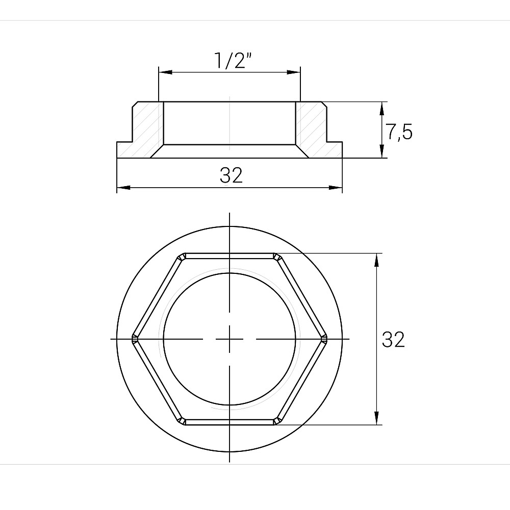 Контргайка-шайба 1/2″В нікельована NW331S OPTIMUM Тернопіль - фото 3
