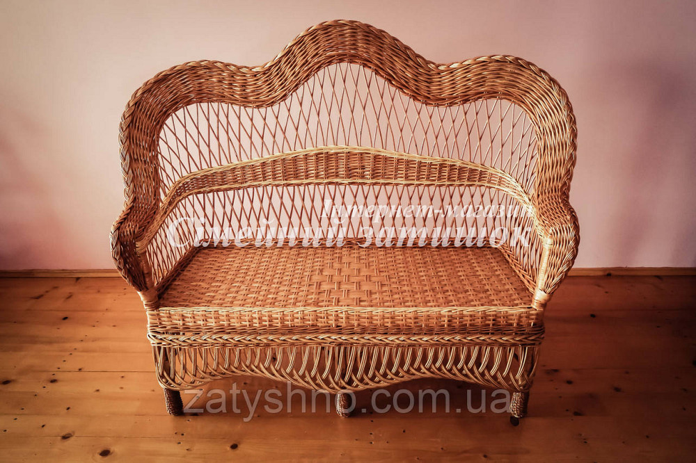 Диван из лозы кофейный удобный Киев - изображение 2